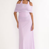 Carielle Off-Shoulder Halter Maxi Dress Lilac
