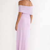 Carielle Off-Shoulder Halter Maxi Dress Lilac