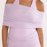 Carielle Off-Shoulder Halter Maxi Dress Lilac
