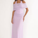 Carielle Off-Shoulder Halter Maxi Dress Lilac