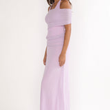 Carielle Off-Shoulder Halter Maxi Dress Lilac