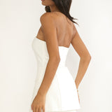Ilara Strapless Longline Top White