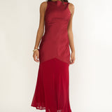 Veyla Shoulder Sash Maxi Dress Wine