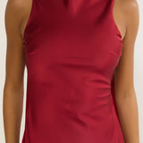 Veyla Shoulder Sash Maxi Dress Wine