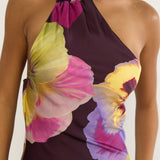 Ilyse Open Cowl Back Maxi Dress Pansies Plum