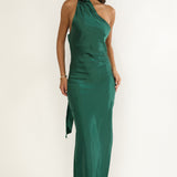 Rionna Open Cowl Back Maxi Dress Forest Green
