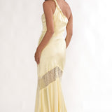 Avielle Lace Trim One-Shoulder Maxi Dress Butter