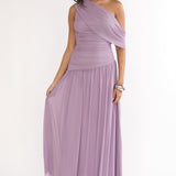 Amretha Asymmetric Neckline Maxi Dress Amethyst