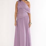 Amretha Asymmetric Neckline Maxi Dress Amethyst
