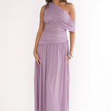 Amretha Asymmetric Neckline Maxi Dress Amethyst