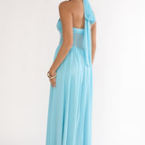 Jovella Halterneck Mesh Dress Blue