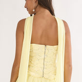 Sunset Serenade Embellished Strapless Top Yellow
