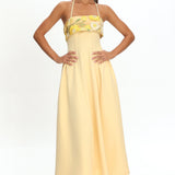Sunbeam Kiss Foldover Floral Bust Maxi Dress Butter
