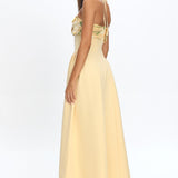 Sunbeam Kiss Foldover Floral Bust Maxi Dress Butter