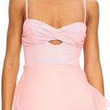 Margarida Layered Sweetheart Neckline Maxi Dress Pink