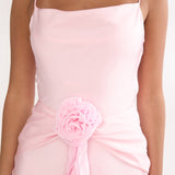 Mirenna Rosette Waist Maxi Dress Light Pink