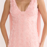 Marcellia Tied Back Maxi Dress Embellished Pink