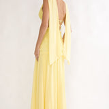 Marcellia Tied Back Maxi Dress Embellished Yellow