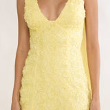 Marcellia Tied Back Maxi Dress Embellished Yellow