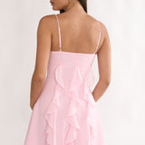 Katalia Ruffle Mini Dress Blush