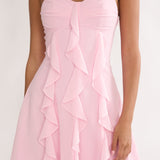 Katalia Ruffle Mini Dress Blush