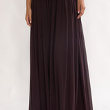 Farela Ruched Waist Maxi Skirt Coffee