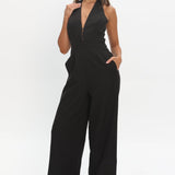 Enlighten Halterneck Jumpsuit Black