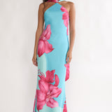 Risha Scarf Maxi Dress Lily Hot Pink