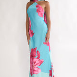 Risha Scarf Maxi Dress Lily Hot Pink