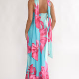 Risha Scarf Maxi Dress Lily Hot Pink