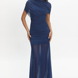 Saoirse Draped Maxi Dress Navy