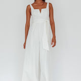 Colleen Waist Tie Jumpsuit White
