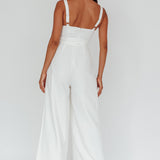 Colleen Waist Tie Jumpsuit White