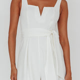 Colleen Waist Tie Jumpsuit White