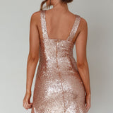 Va Va Voom Sequin Mini Dress Gold