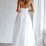 Novoli Floral Embroidery Midi Dress White