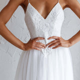 Novoli Floral Embroidery Midi Dress White