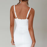La Bellevilloise Sequin Bust Mini Dress White