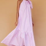 Cruise Shoulder Tie Maxi Dress Lilac
