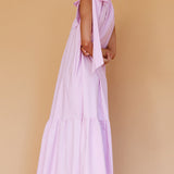 Cruise Shoulder Tie Maxi Dress Lilac