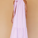 Cruise Shoulder Tie Maxi Dress Lilac