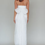 Always And Forever Bow Back Midi Dress White