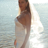 Always And Forever Back Bow Mini Dress White