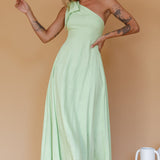 Rigel One-Shoulder Maxi Dress Apple
