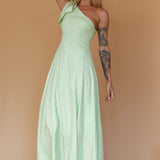 Rigel One-Shoulder Maxi Dress Apple