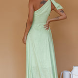 Rigel One-Shoulder Maxi Dress Apple
