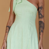 Rigel One-Shoulder Maxi Dress Apple