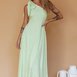 Rigel One-Shoulder Maxi Dress Apple