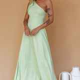 Rigel One-Shoulder Maxi Dress Apple
