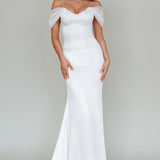 Keila Off-Shoulder Maxi Dress White